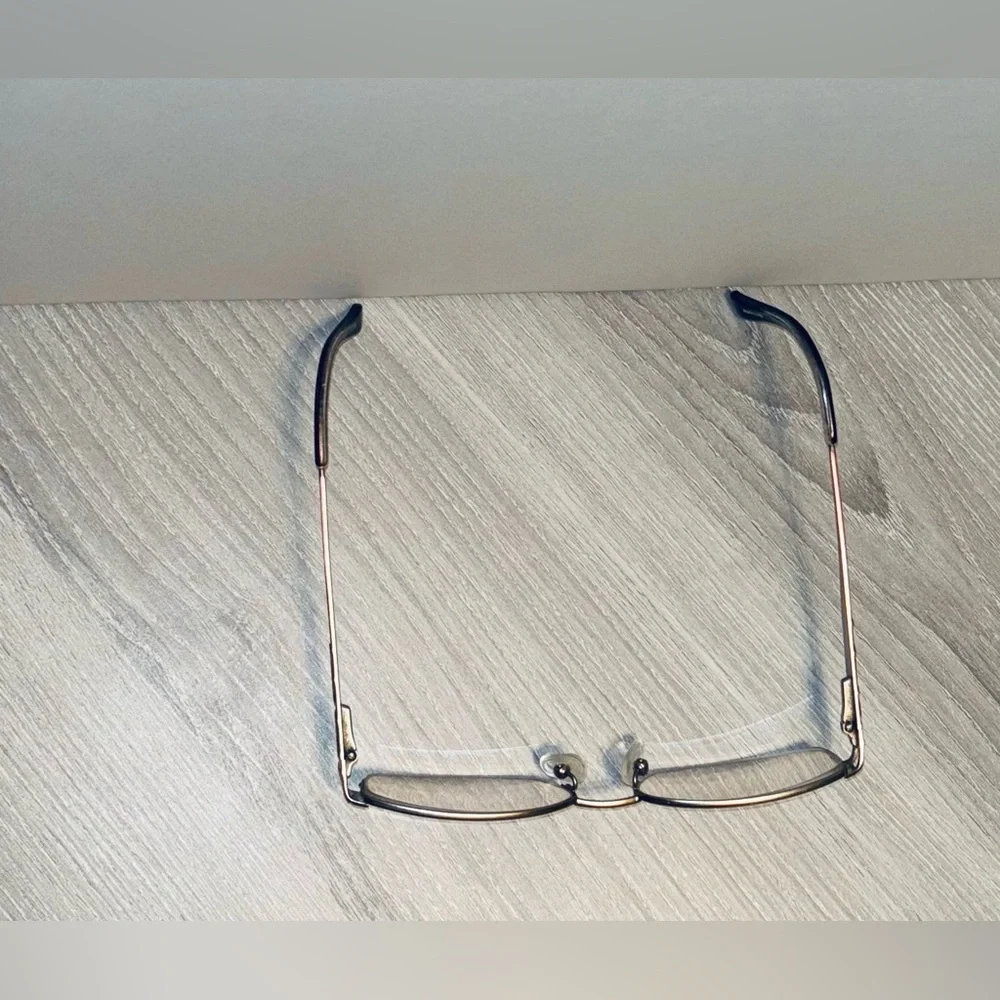 GEOFFREY BEENE IRRESISTIBLE BROWN Readers Metal Frames Gold & Rhinestones w/Case